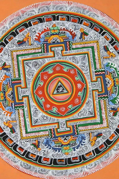 Thangkas Colorful Om Mandala Thangka TH208
