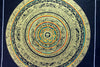 Thangkas Default Om Mandala Painted in Gold Thangka th058