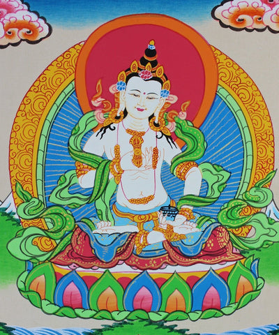 Thangkas Default Unframed Vajrasattva Tibetan Thangka th121