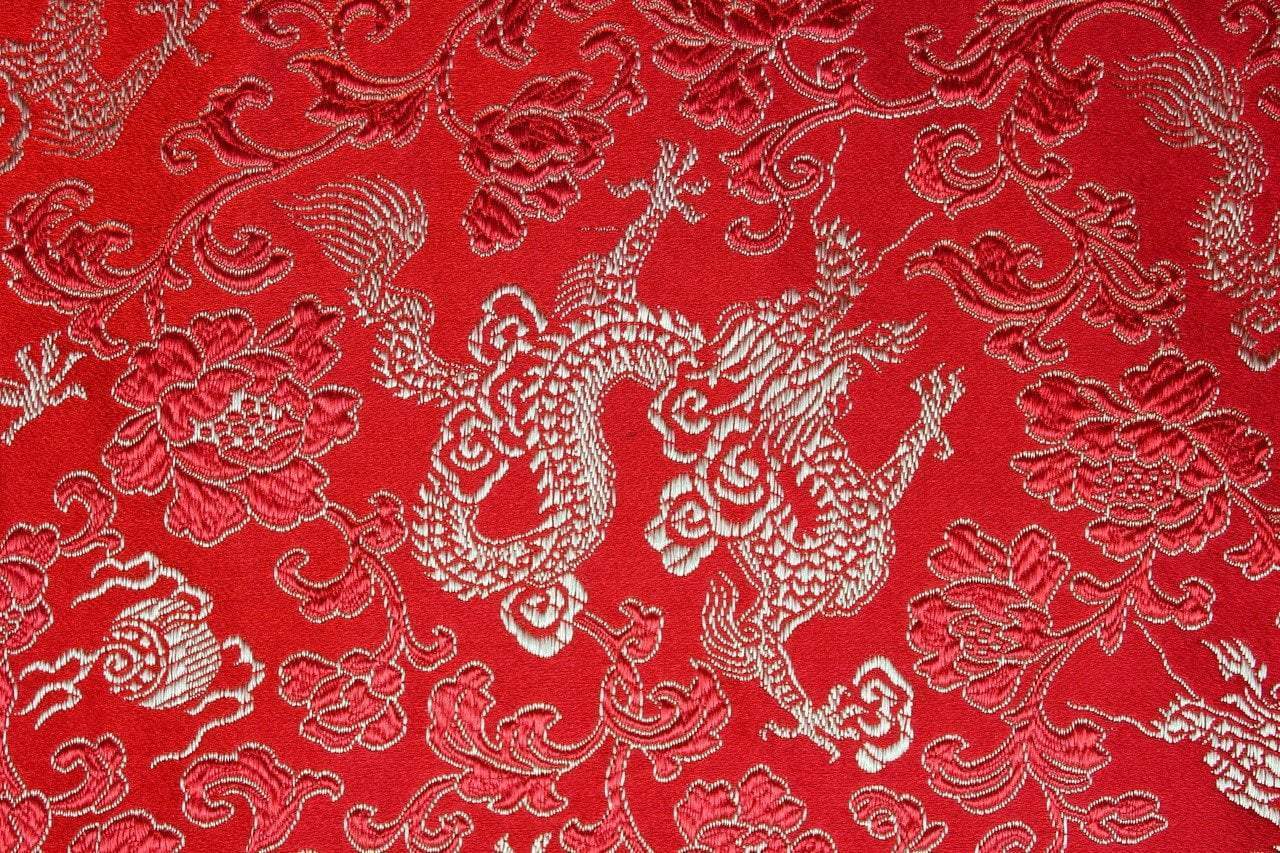 Dragon Fabric by the Yard, Repetitive Pattern of Symbolic Mystic and  Cultural, Decorative Upholstery Fabric for Chairs & Home Accents, 1 Yard,  Grey