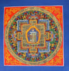 Thangkas,Gifts,New Items,Buddha,Tibetan Style Default Painted in Gold Kalichakra Mandala th088