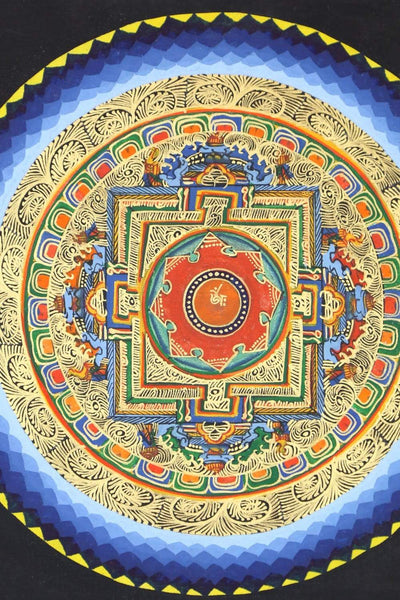 Thangkas Gold Mandala with Lotus Thangka TH183