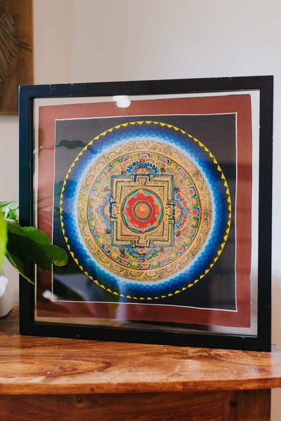 Thangkas Gold Mandala with Lotus Thangka TH183