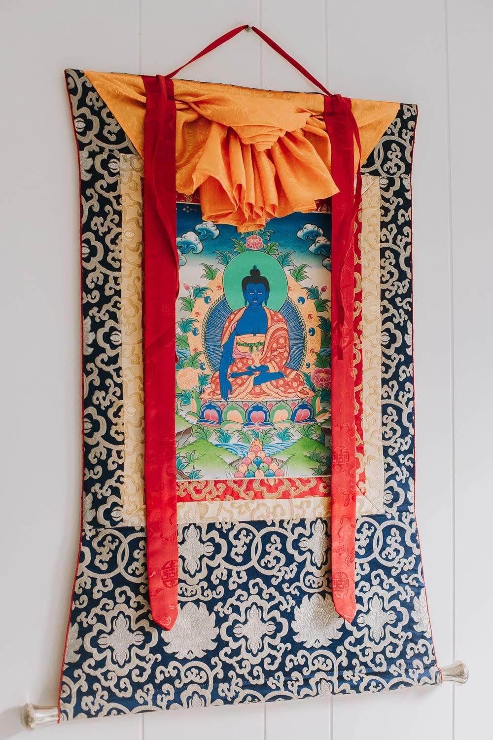 Thangkas Meditating Medicine Buddha Framed Thangka TH177