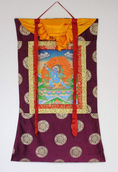 Thangkas,New Items,Buddha,Tibetan Style Default Huge Hand Painted Framed Thangka Vajrapani TH084