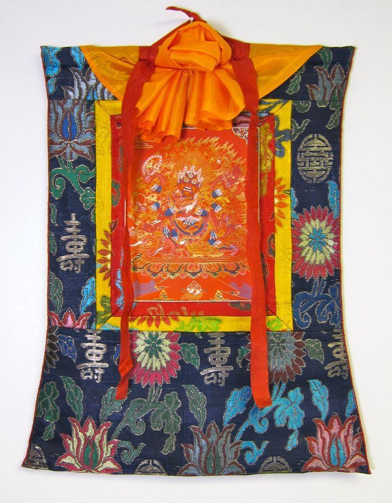 Tangka Red Exceptional Red Mahakala Thangka - DharmaShop