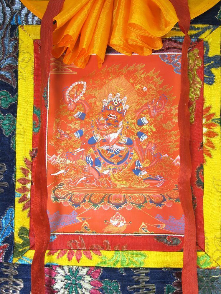 Tangka Red Exceptional Red Mahakala Thangka - DharmaShop