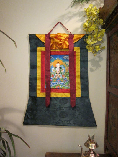 Thangkas,New Items Default Framed Tibetan Chenrezig Thangka th042