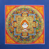 Thangkas,New Items,Om Default White and Orange Jewel Mandala Thangka th092