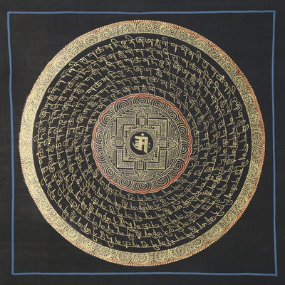 Thangkas Tibetan Om Mantra Mandala Thangka TH145