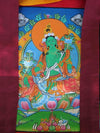 Thangkas,Tibetan Style Default Green Tara Framed Thangka th017