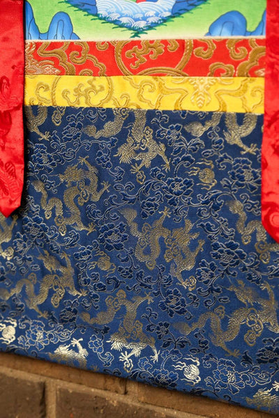 Yellow Jambhala Framed Thangka