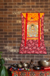 Thankgas Hand Painted Elaborate Shakyamuni Framed Thangka TH099