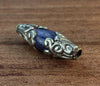Tibetan Beads Default Lapis Silver Capped Bead be039