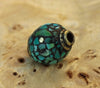 Tibetan Beads Default Tiny Mosaic Turquoise Bead be113