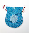 Tibetan Beads,Fabrics,Mala Beads,Under 35 Dollars,Tibetan Style,Turquoise Default Turquoise Silk Mala Bag fb055
