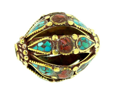 Tibetan Beads,New Items Default handmade Tibetan Coral and Turquoise bead be056