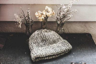 Tibetan Style Default Our Grey Himalayan Wool Knitted Hat wo024