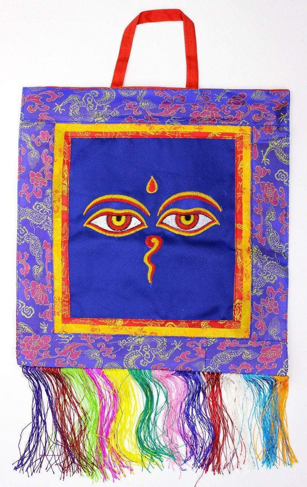 Buddha Eyes Embroidery Wall Hanging - DharmaShop