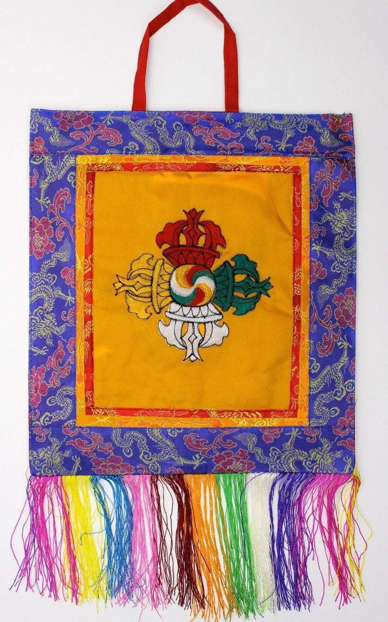 Wall Hangings Default Double Dorje Embroidery Wall Hanging fb419