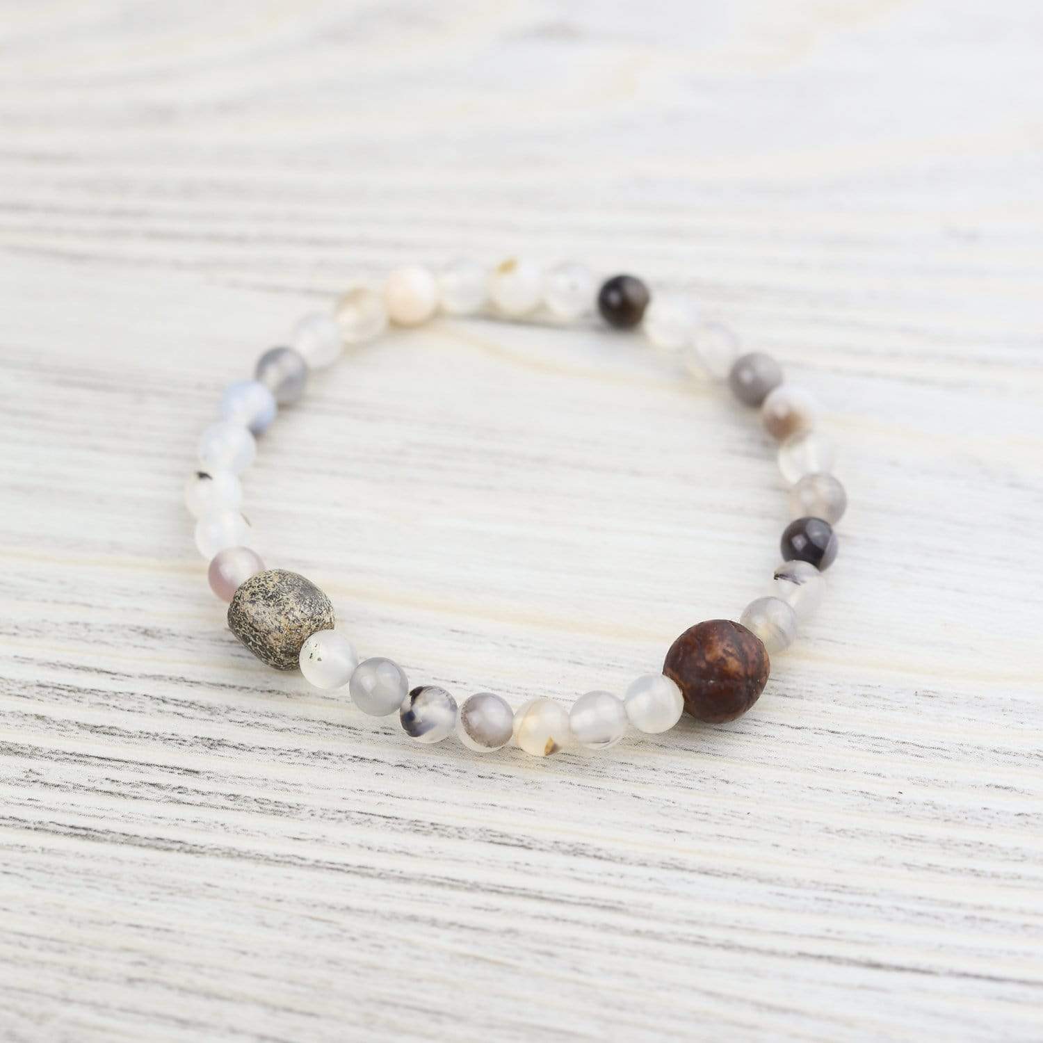 Wrist Malas Antique Bodhi & Mastodon Artifact Bracelet WM561