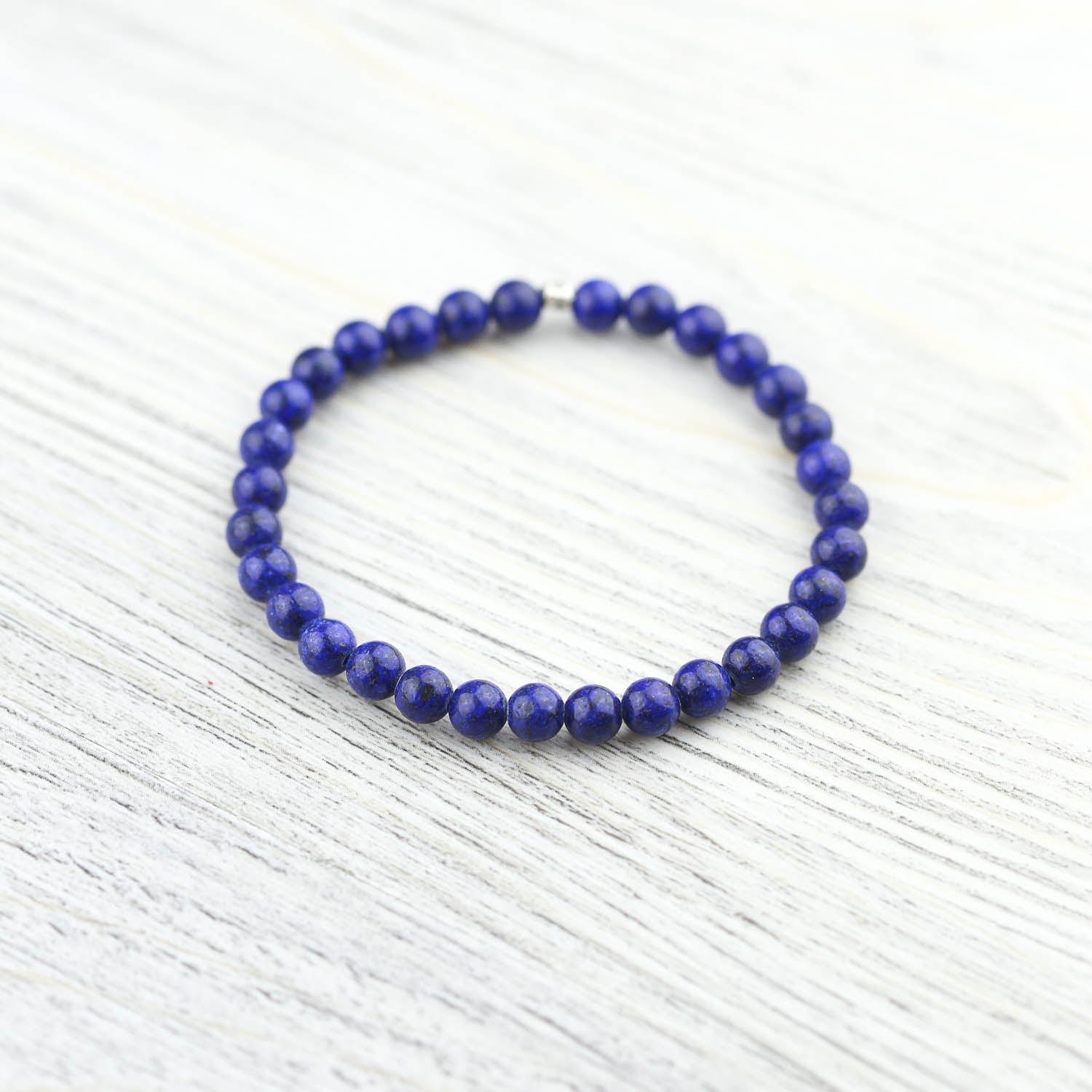 Wrist Malas Celestial Blue Lapis Bracelet