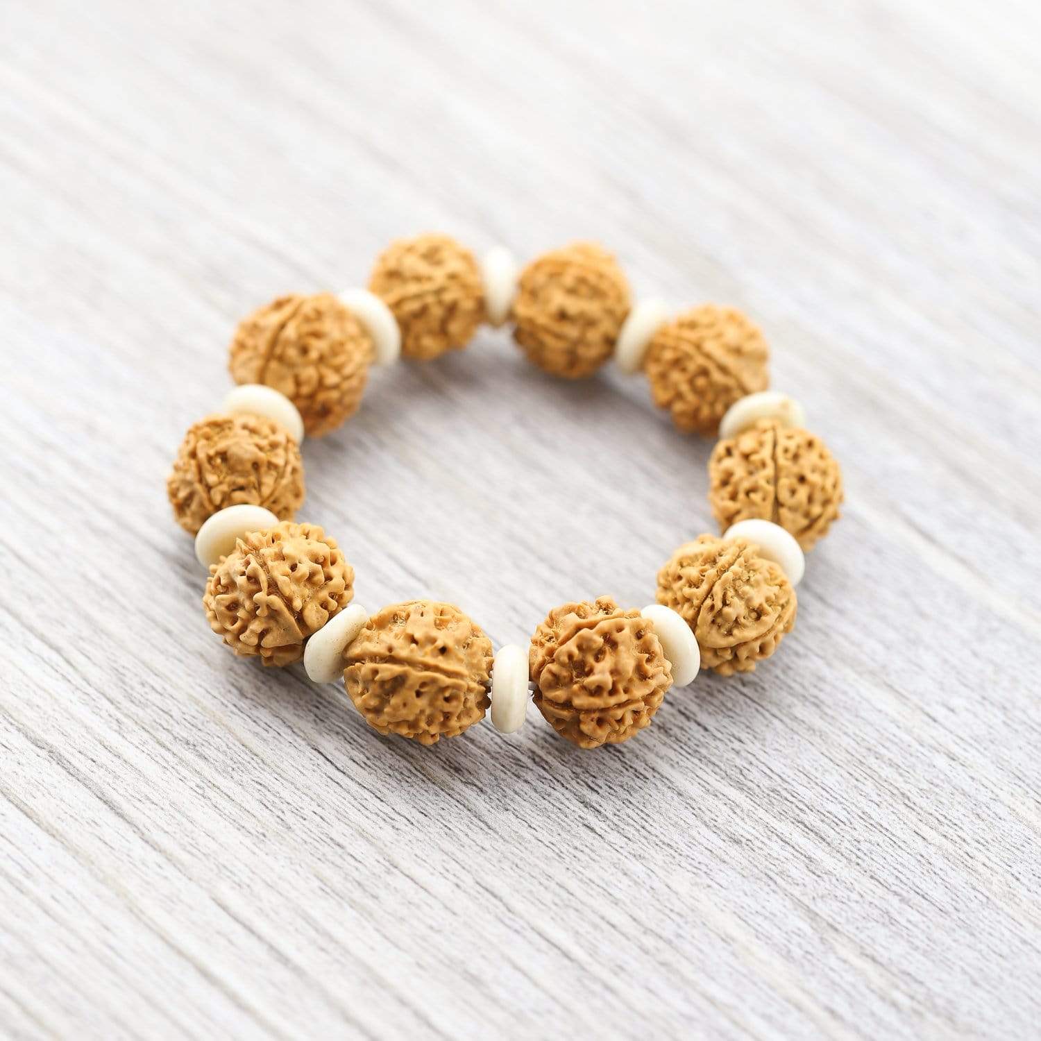 Yellow Agate and Rudraksha Bracelet - To enhance willpower, memory, clarity  and creativity - Engineered to Heal²