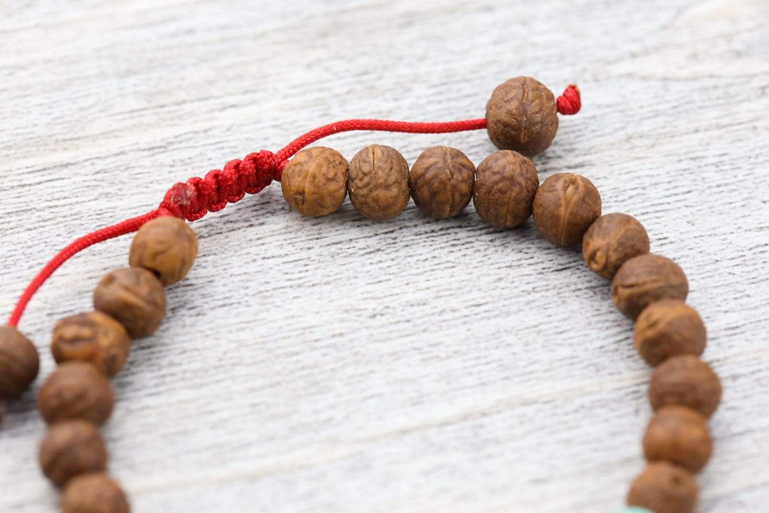 Wrist Malas Default Raktu and Vintage Tibetan Bead Wrist Mala wm239