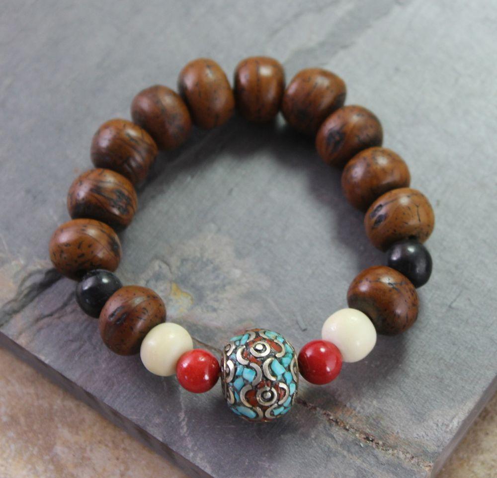 Wrist Malas Default Tibetan Vintage Bodhi Bead Wrist Mala wm181