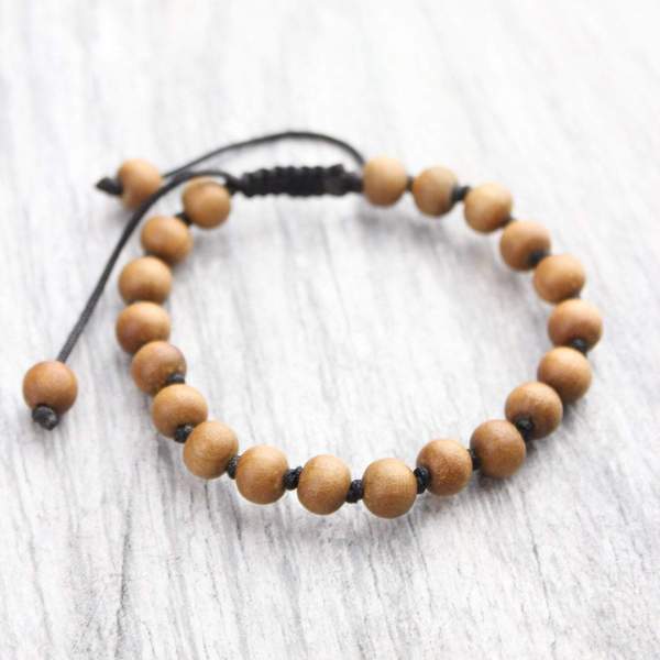 Wrist Malas Hand Knotted Real Sandalwood Bracelet WM447