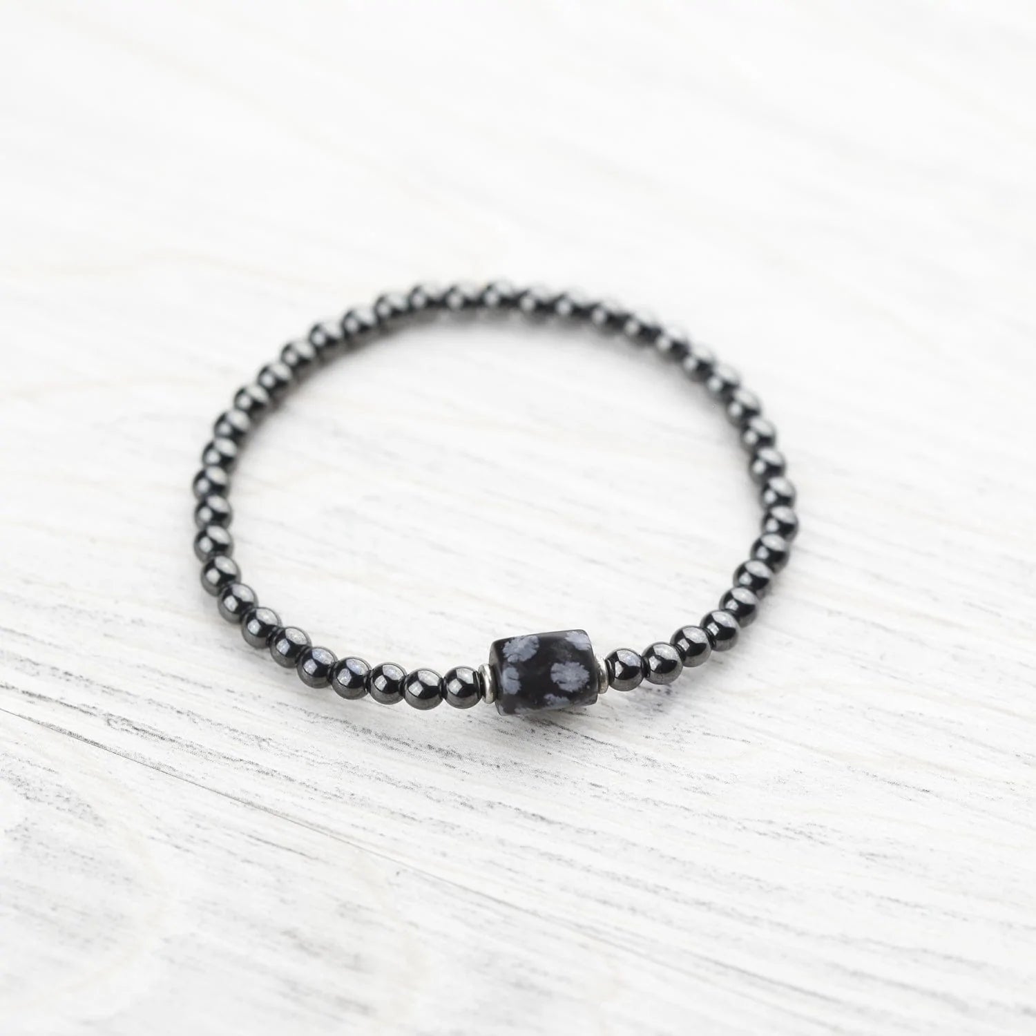 Space Rock & Hematite Bracelets