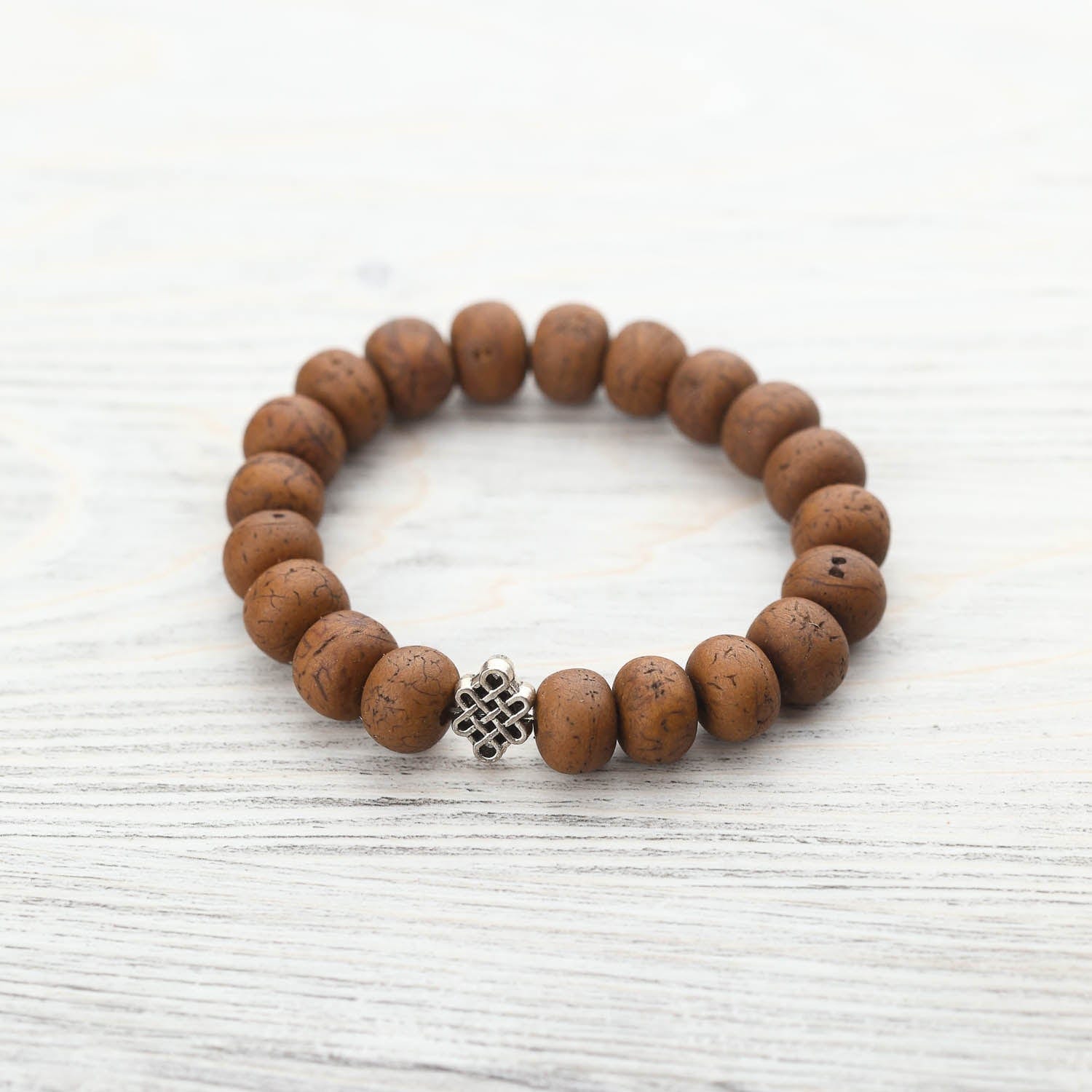 Wrist Malas Large Eternal Knot Bodhi Wrist Mala WM597.LG