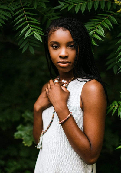 Wrist Malas Matte Riverstone Wrist Mala