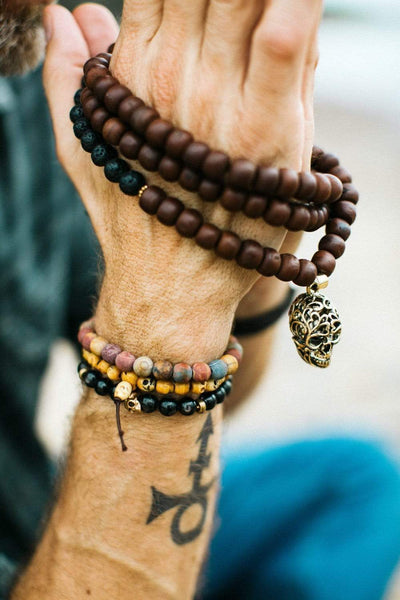 Wrist Malas Matte Riverstone Wrist Mala