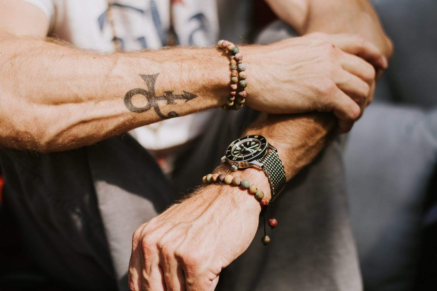 Wrist Malas Matte Riverstone Wrist Mala wm098