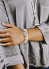 Quartz Chakra Charm Double Wrap Bracelet