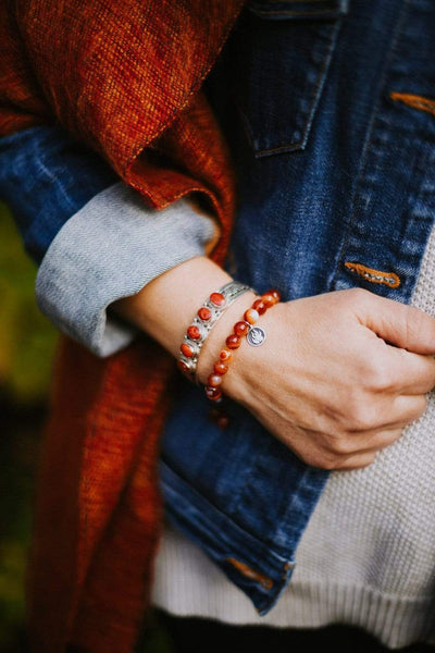 Wrist Malas Sardonyx Fire Wrist Mala WM505