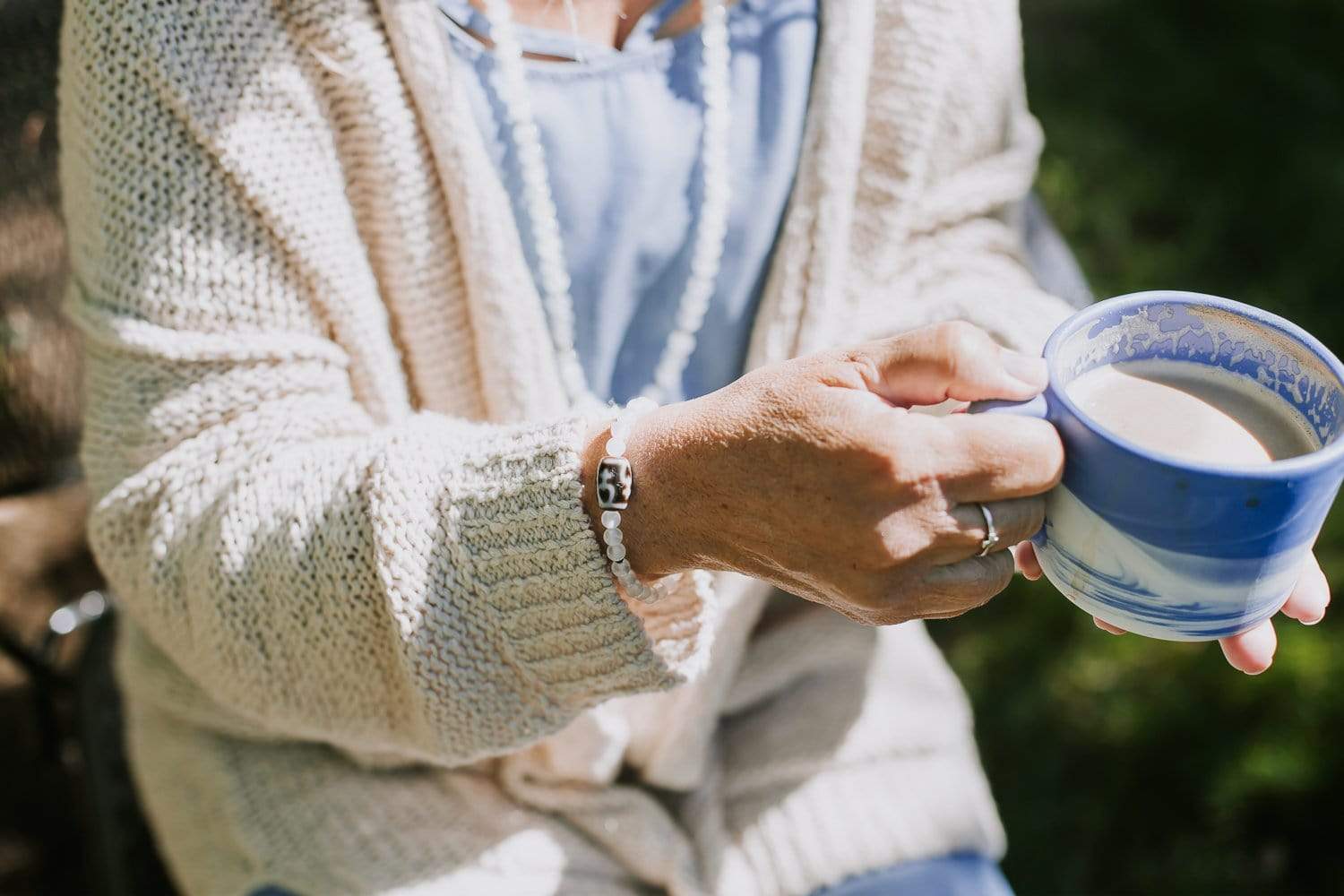 Wrist Malas Selenite Clarity Dzi Bracelet WM583