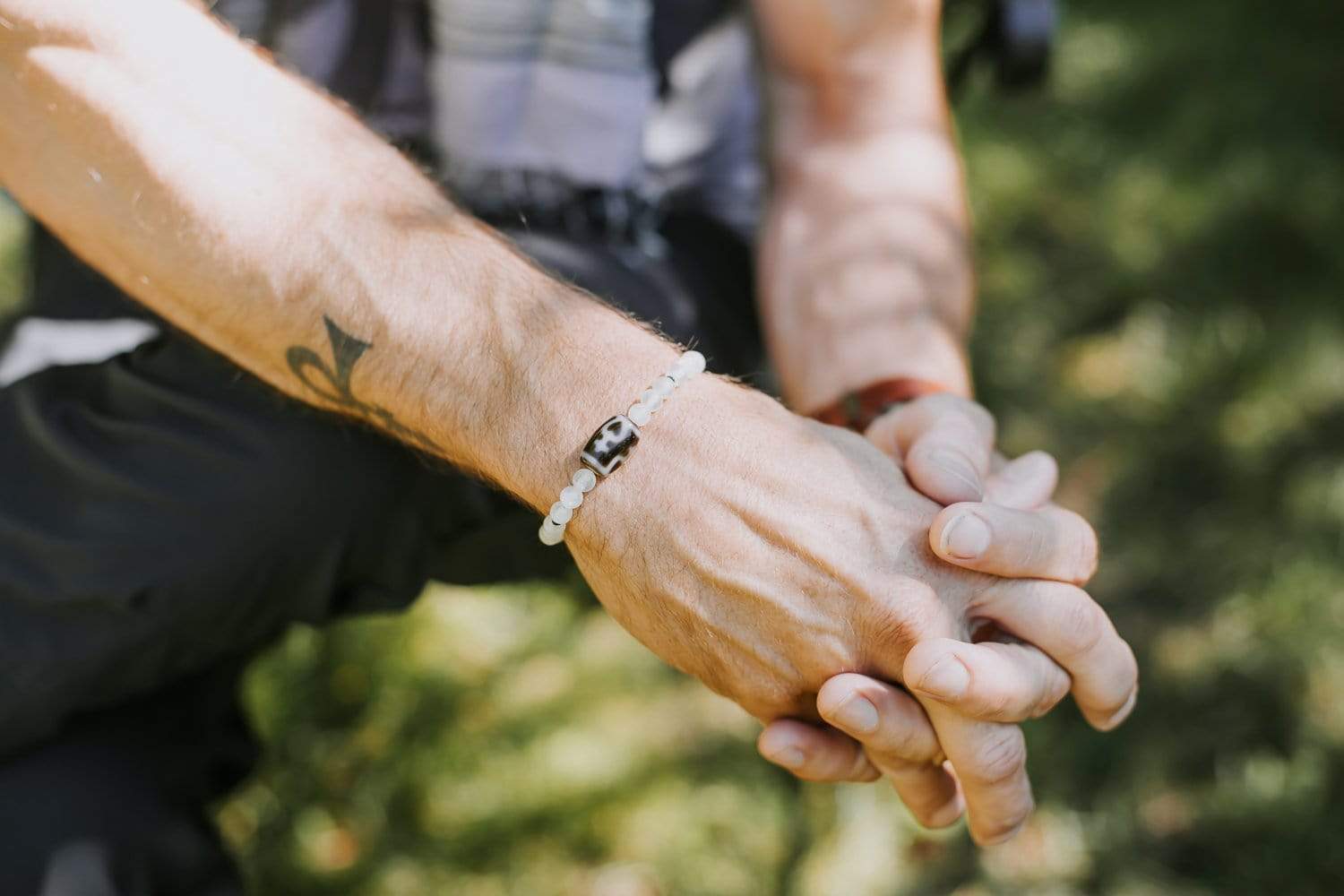 Wrist Malas Selenite Clarity Dzi Bracelet WM583