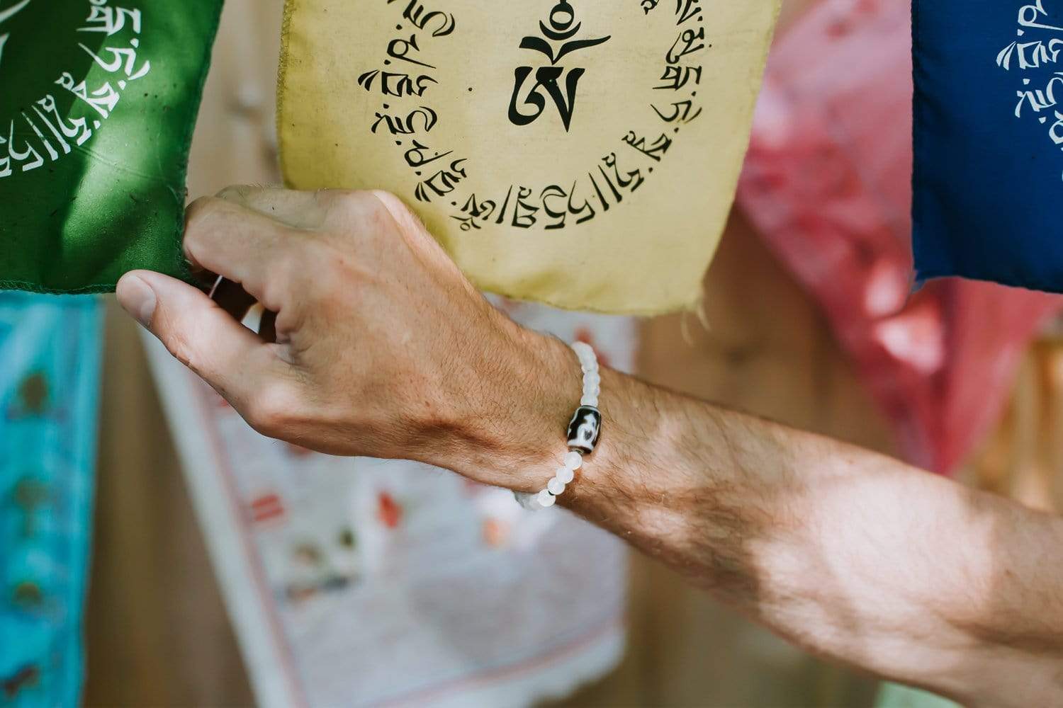 Wrist Malas Selenite Clarity Dzi Bracelet WM583