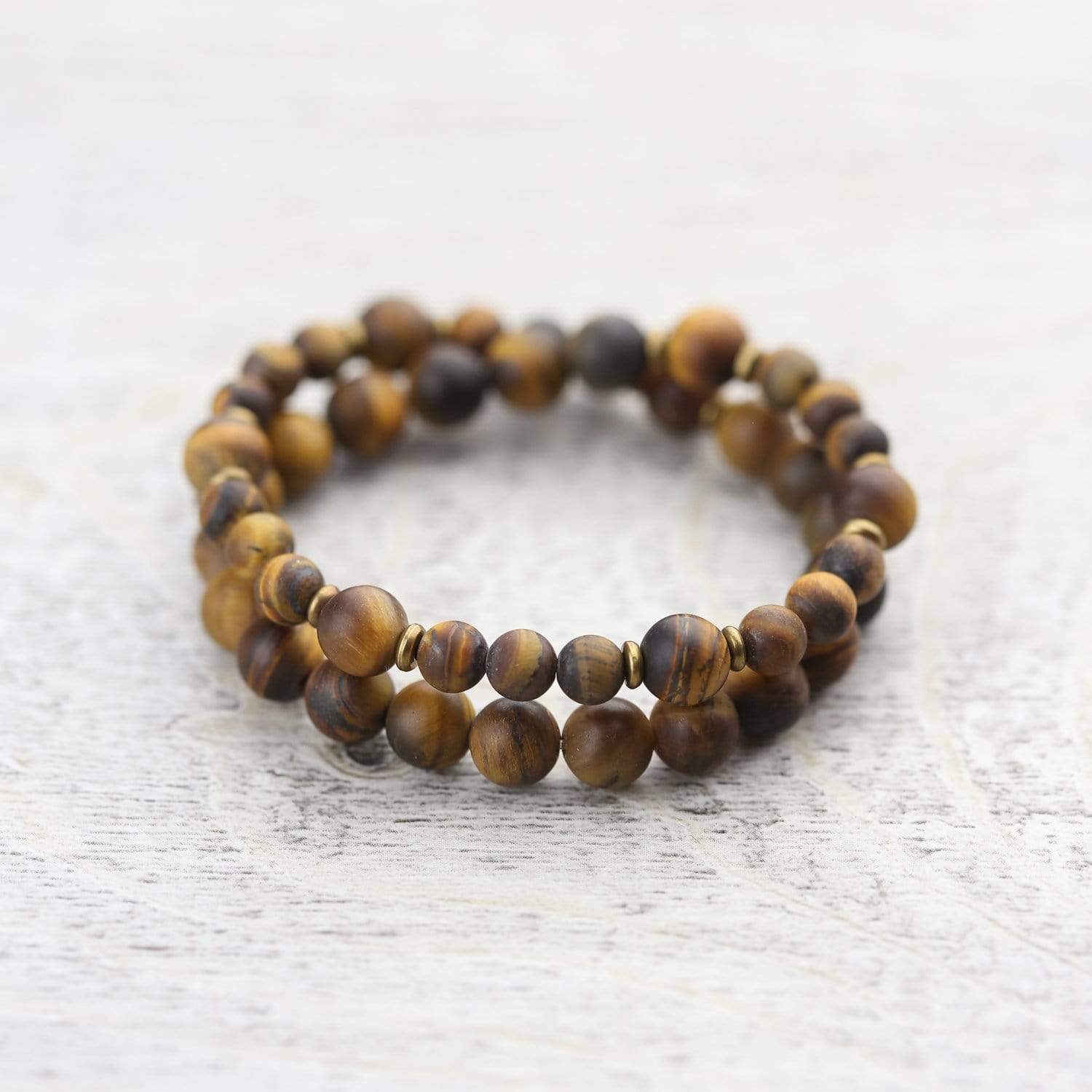 Tiger Eye Strength Double Wrap Bracelet Bracelet - DharmaShop